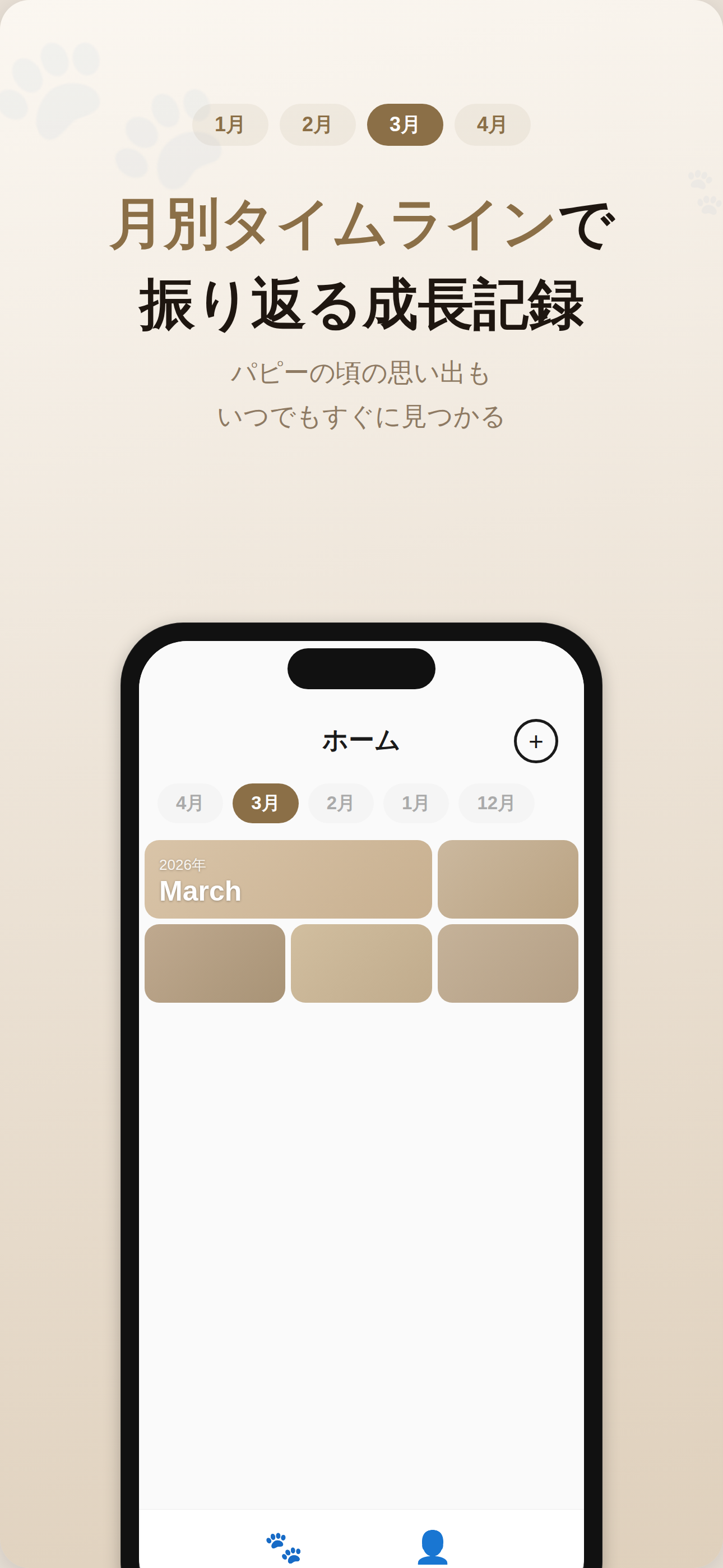 しっぽ 成長記録画面